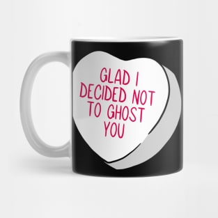 Funny Candy Heart Ghost Mug